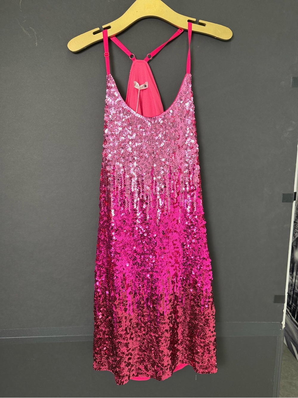 Pink Sequin Ombre Party Dress